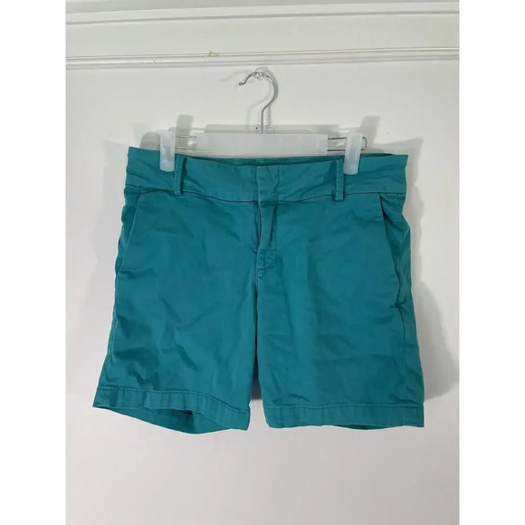 Kut From The Kloth Jenny Walking Short‎ Teal Blue Women’s Size 6 Stretch Pockets - Picture 1 of 8